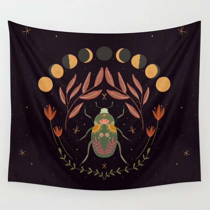 Totems- Beetle Wall Tapestry by Shreyasi | Society6