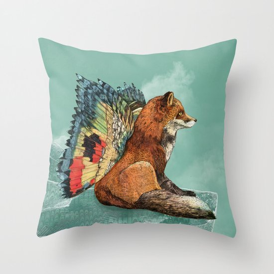 Flying Fox Throw Pillow