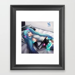Hatsune Miku! Framed Art Print