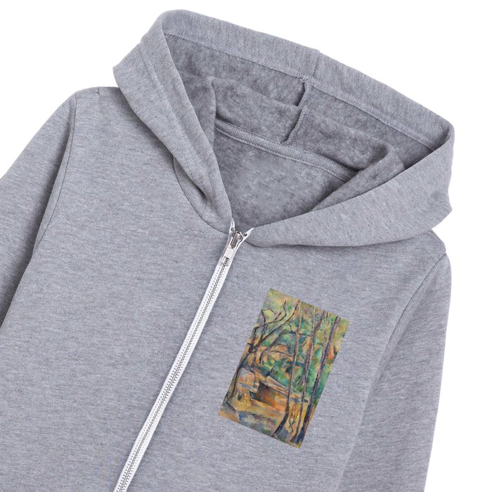 Paul Cézanne -Millstone and Cistern under Trees Kids Zip Hoodie