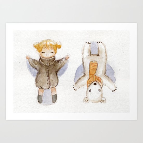 Snow Angels Art Print