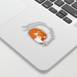 stay at home fox Sticker