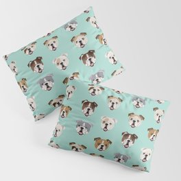 English Bulldog pattern print dog breed pet portrait gifts for dog owner bulldog Pillow Sham