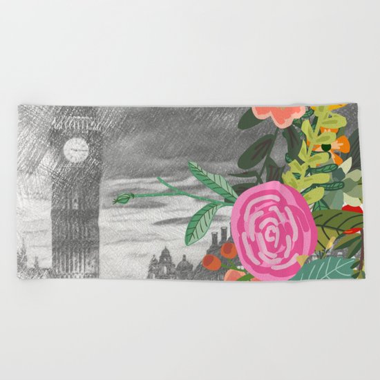 Flowers bouquet #13 Beach Towel