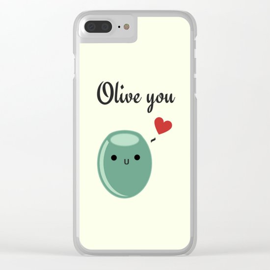 Olive You Clear iPhone Case