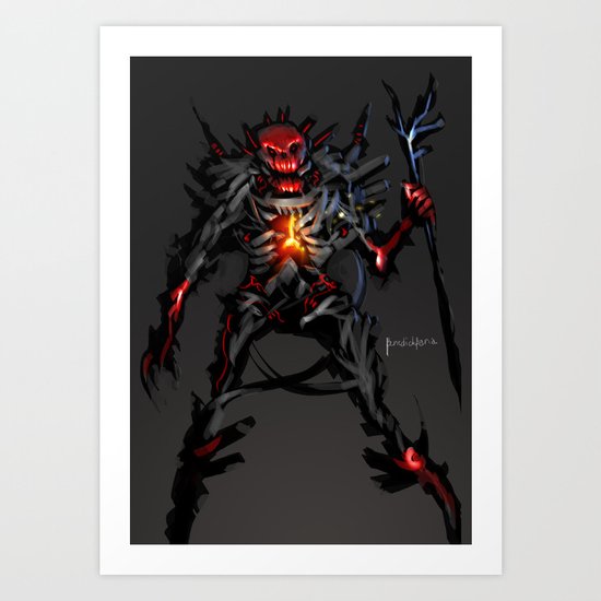 Skeleton Magus Art Print