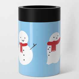 Snowman and Snow Owl Can Cooler