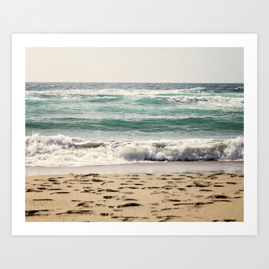 Walking In The Sand Art Print