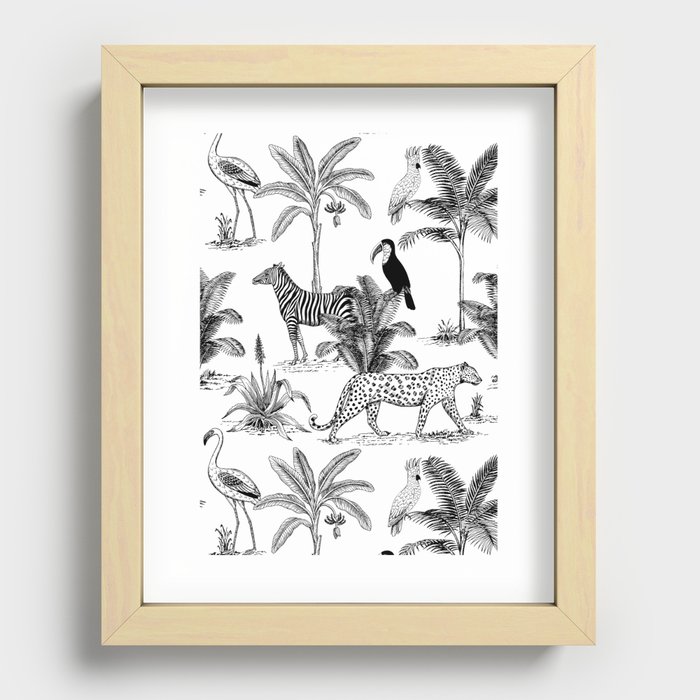botanical jungle Recessed Framed Print
