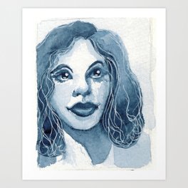 Girl with Bright Eyes Art Print