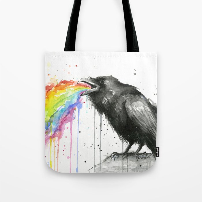 Raven Tastes the Rainbow Tote Bag