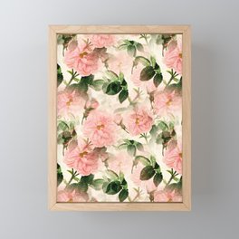 Vintage Rose Garden Framed Mini Art Print