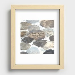 A raing day Recessed Framed Print