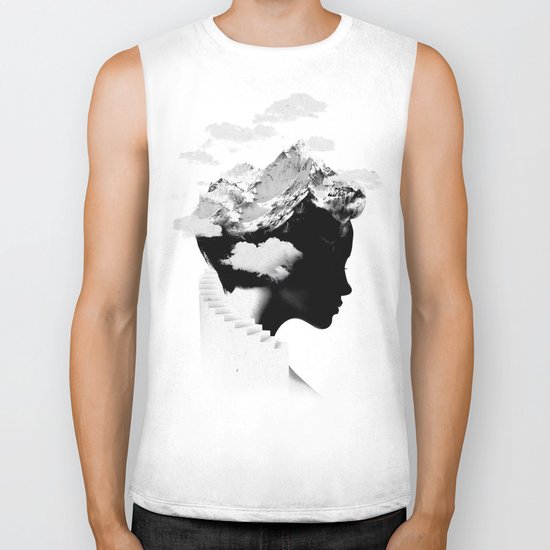 It's a cloudy day Biker Tank