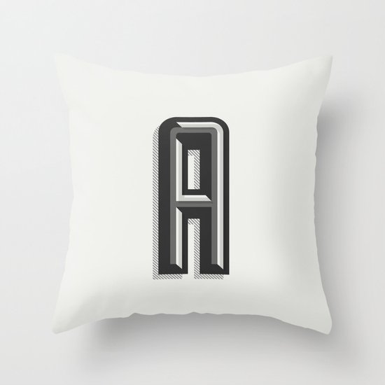 Letter A Throw Pillow