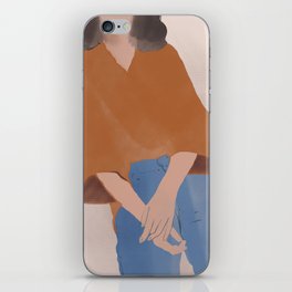 Figurative art - Shy ochre iPhone Skin
