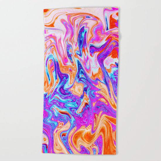 Marbled I Beach Towel