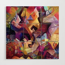 Color Collage Wood Wall Art