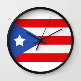 flag puerto rico Wall Clock