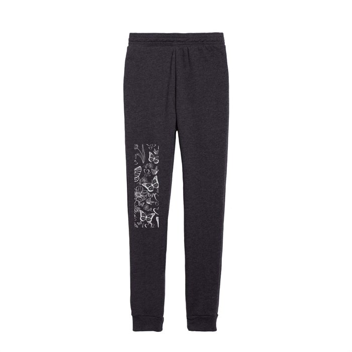 Butterfly Black and White Simple Beautiful Pattern Kids Joggers