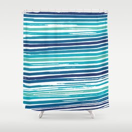 Painterly Stripes Shower Curtain