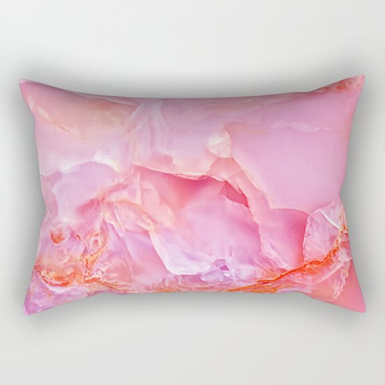 Pink onyx marble Rectangular Pillow