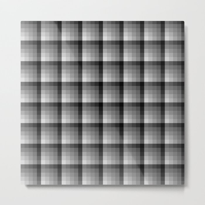 Shades Of Grey Pallete Square Tile Pattern Metal Print