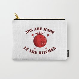Six-Pack Tomato - Abs are made in the Kitchen Carry-All Pouch | Inspiration, Motivation, Cardio, Diet, Tomato, Fitness, Yoga, Exercise, Weightlifting, Graphicdesign 