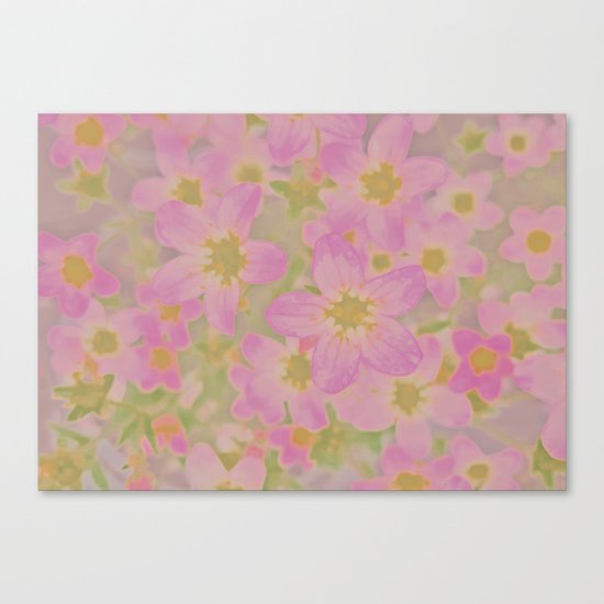 Pink Floral, The Earth Laughs In Flowers Canvas Print
