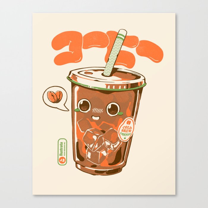 Cute Cold Brew Coffee  Canvas Print