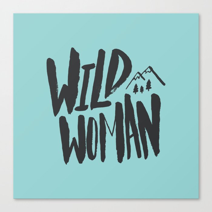 Wild Woman x Blue Canvas Print