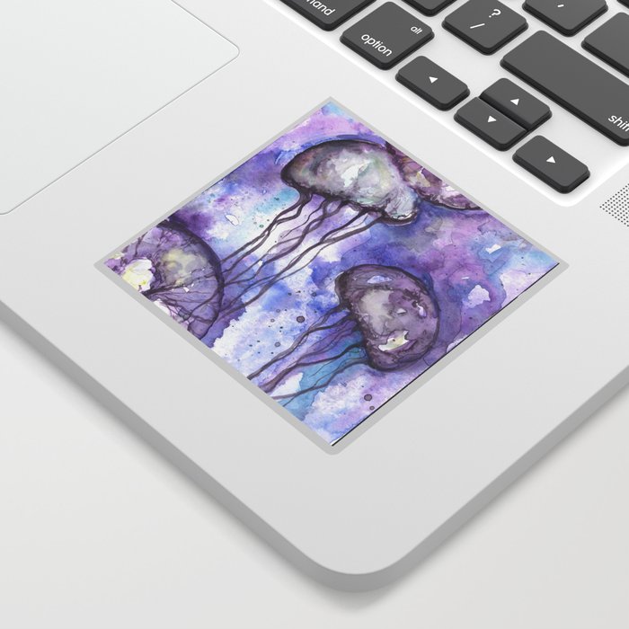 Violet Jellyfish Bloom Sticker