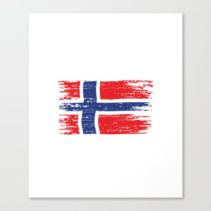 Kongsfjord 2022 - Angel Tour nach Norwegen mit Flagge Canvas Print