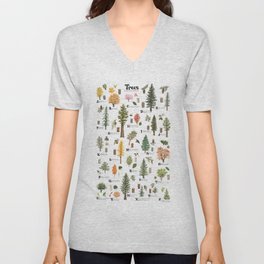 Trees of the Pacific Northwest V Neck T Shirt