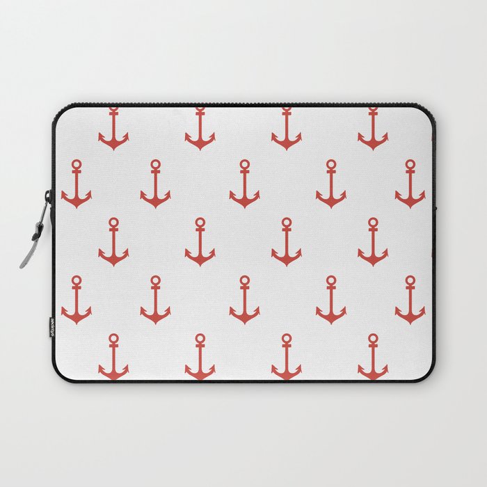 Anchors Away Red  Laptop Sleeve