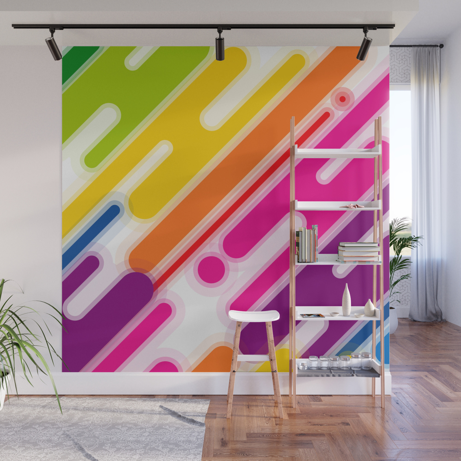 Abstract Color Bubble Blob Background Art Wall Mural By