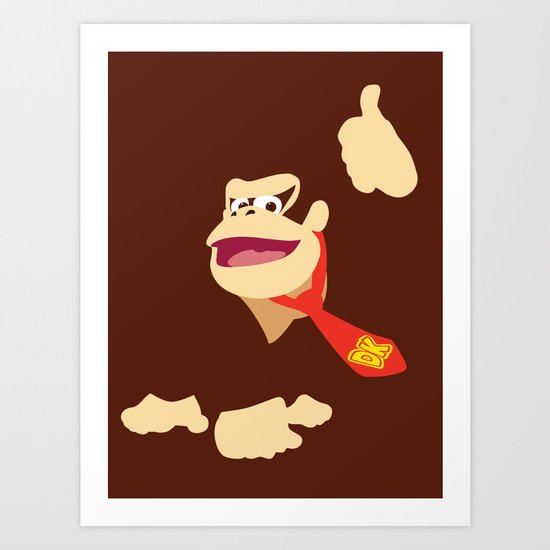 Donkey Kong - Minimalist - Nintendo Art Print
