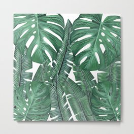Tropical Leaves Art Print Metal Print