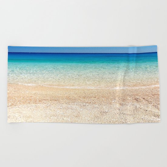 Aqua Water Beach Beach Towel