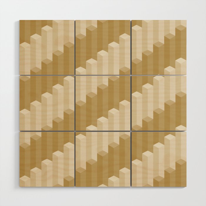 Geometric Columns XXV Wood Wall Art
