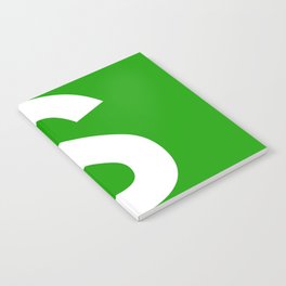 Letter S (White & Green) Notebook