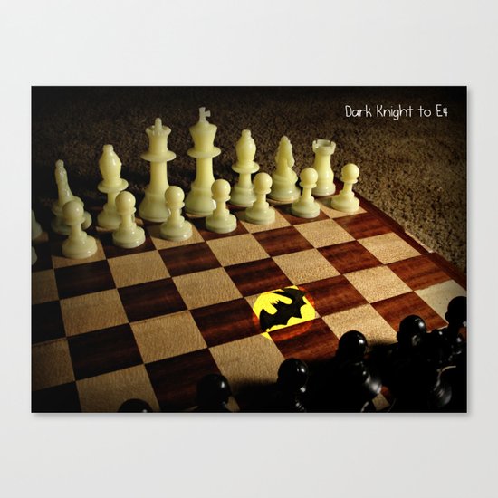 Gotham Meets Chess Canvas Print