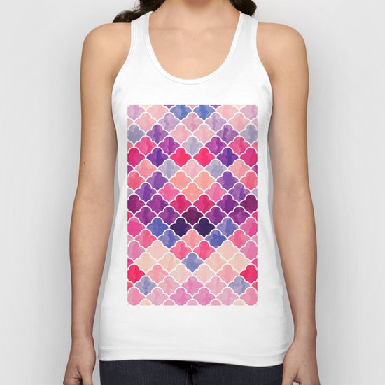 Watercolor Lovely Pattern VVXII Unisex Tank Top