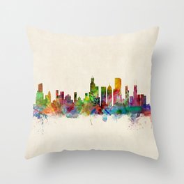 Chicago City Skyline Throw Pillow