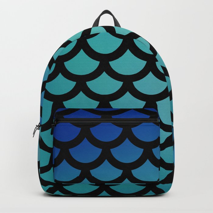 Blue Scale Pattern Backpack