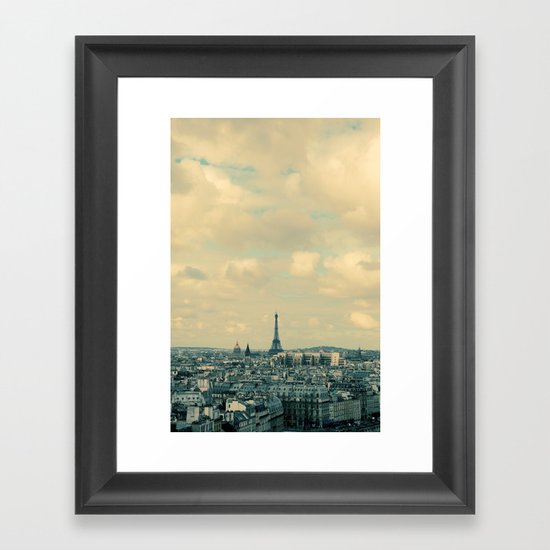 Paris In Blue Framed Art Print