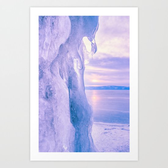 Ice cliff of Lake Baikal Art Print
