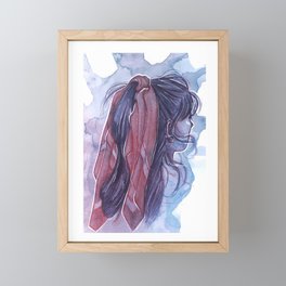 Watercolor ombré hair Framed Mini Art Print