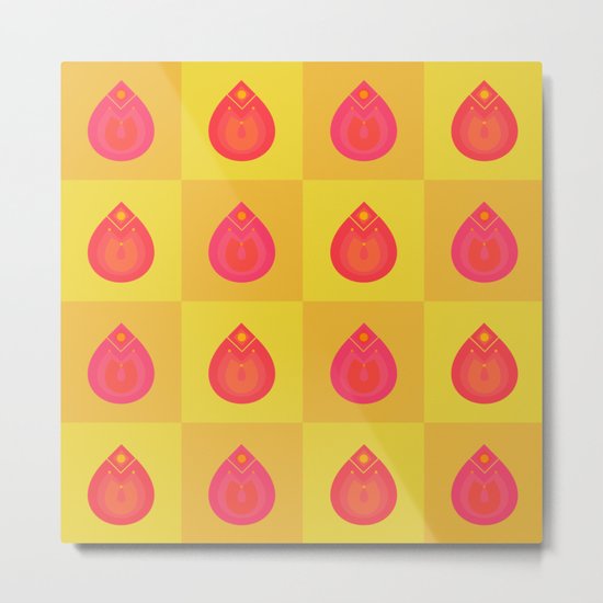 Geometric blossoms Metal Print