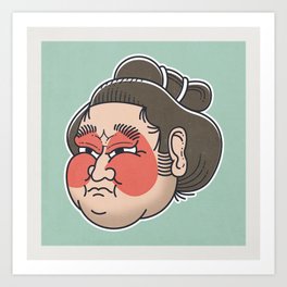 Sumo Face Art Print